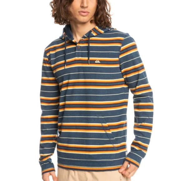 Quiksilver Men's Last Chance Striped Hoodie Size L - Picture 1 of 6